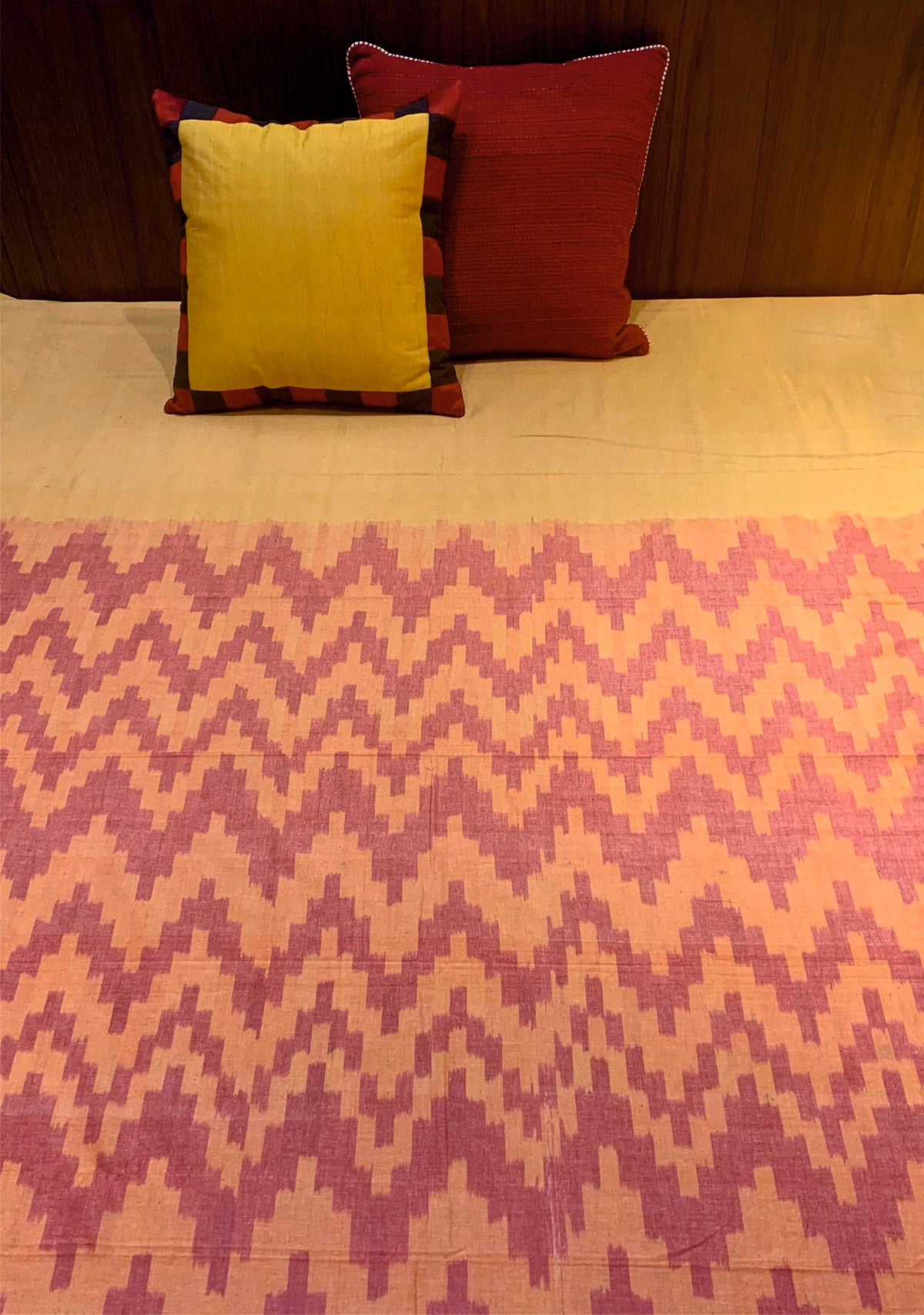 Handwoven Ikat Bed Cover