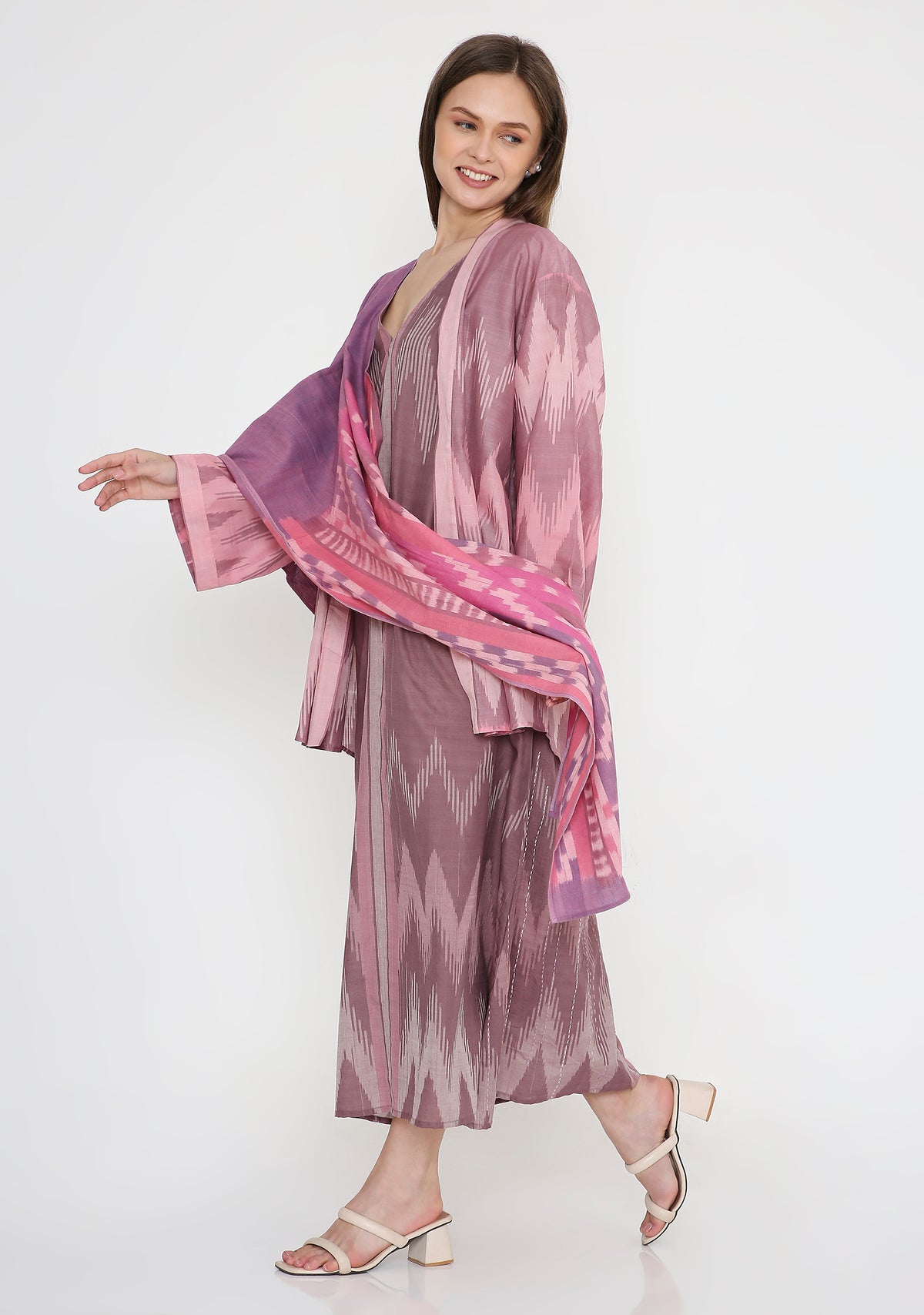 Handwoven Ikat Cotton Dress