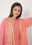 Handwoven Maheshwari Cotton Cape with Slip