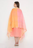 Handwoven Maheshwari Cotton Cape with Slip