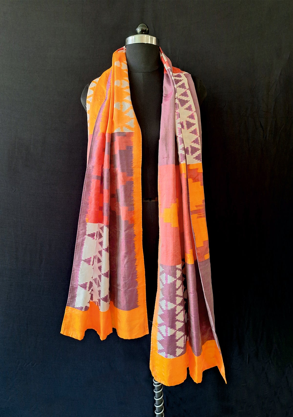 Handwoven Ikat Silk Stole