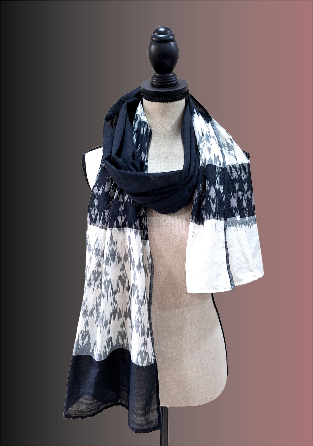 Handwoven Ikat Cotton Stole