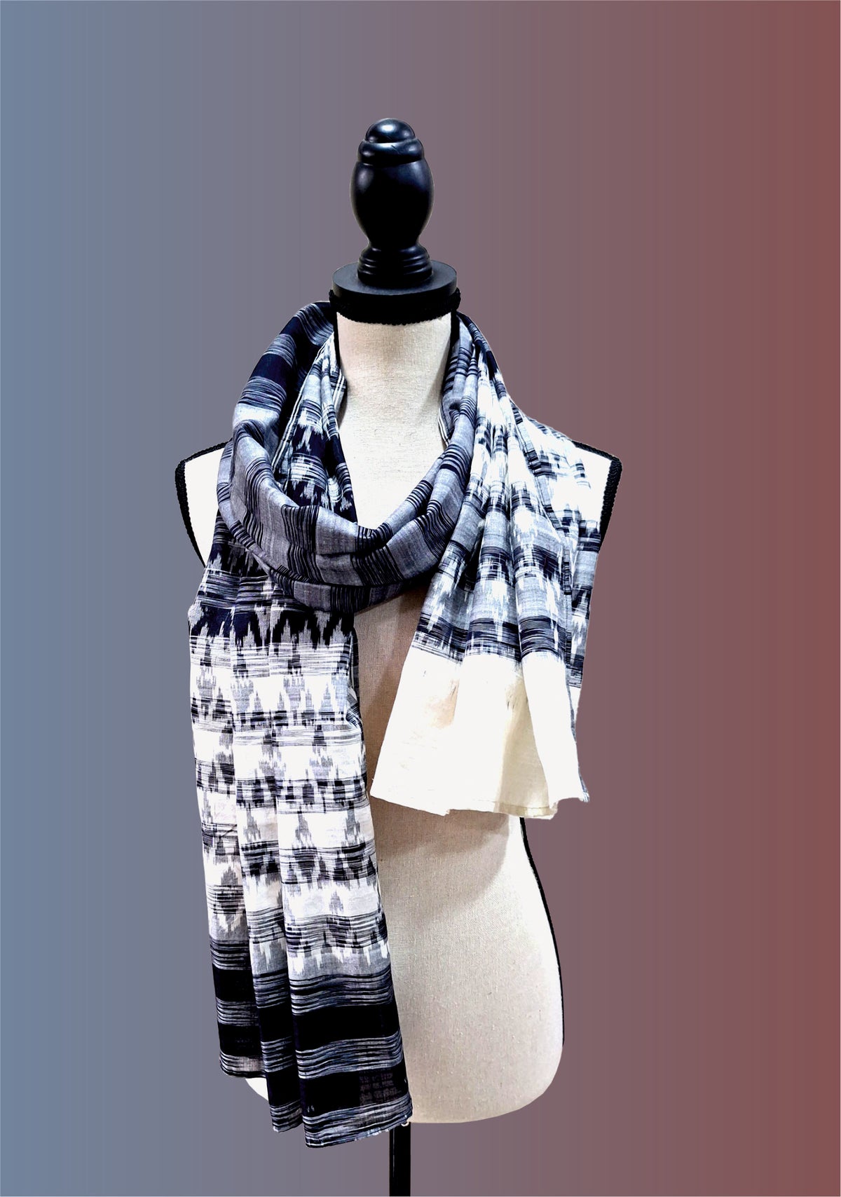 Handwoven Ikat Cotton Stole