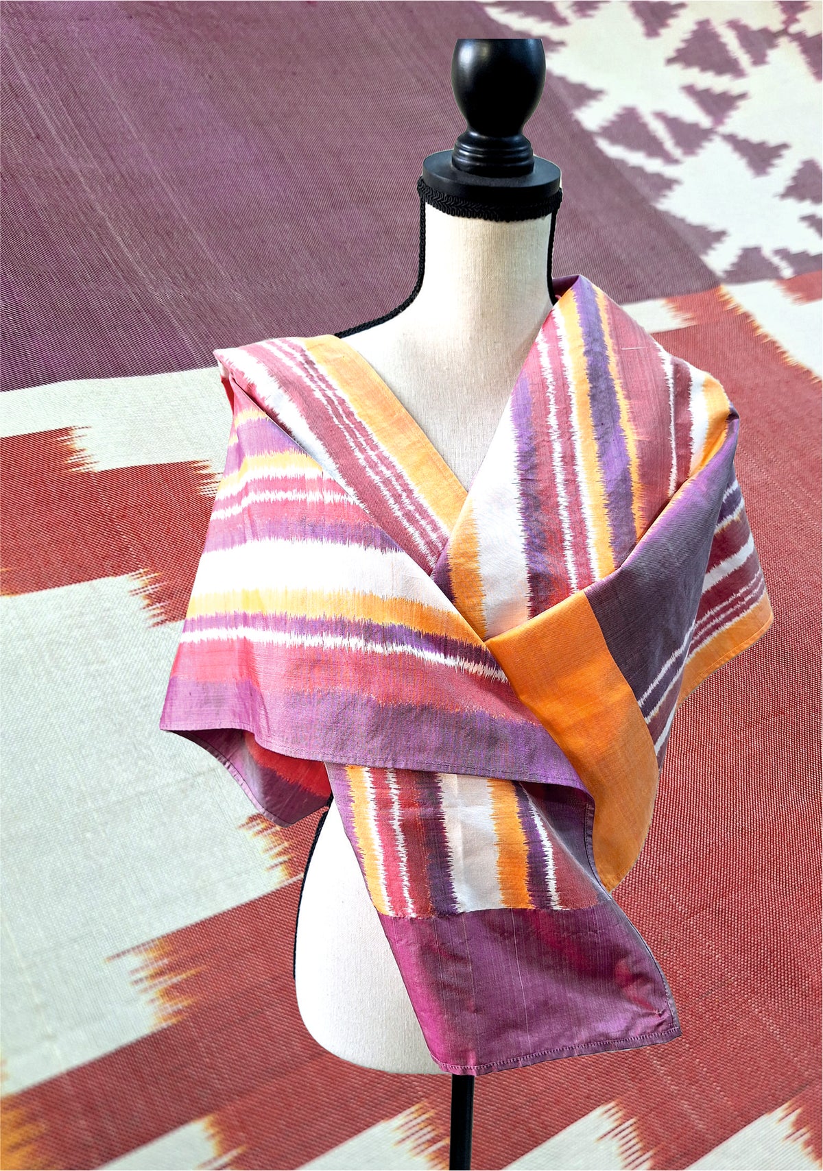 Handwoven Ikat Silk Stole