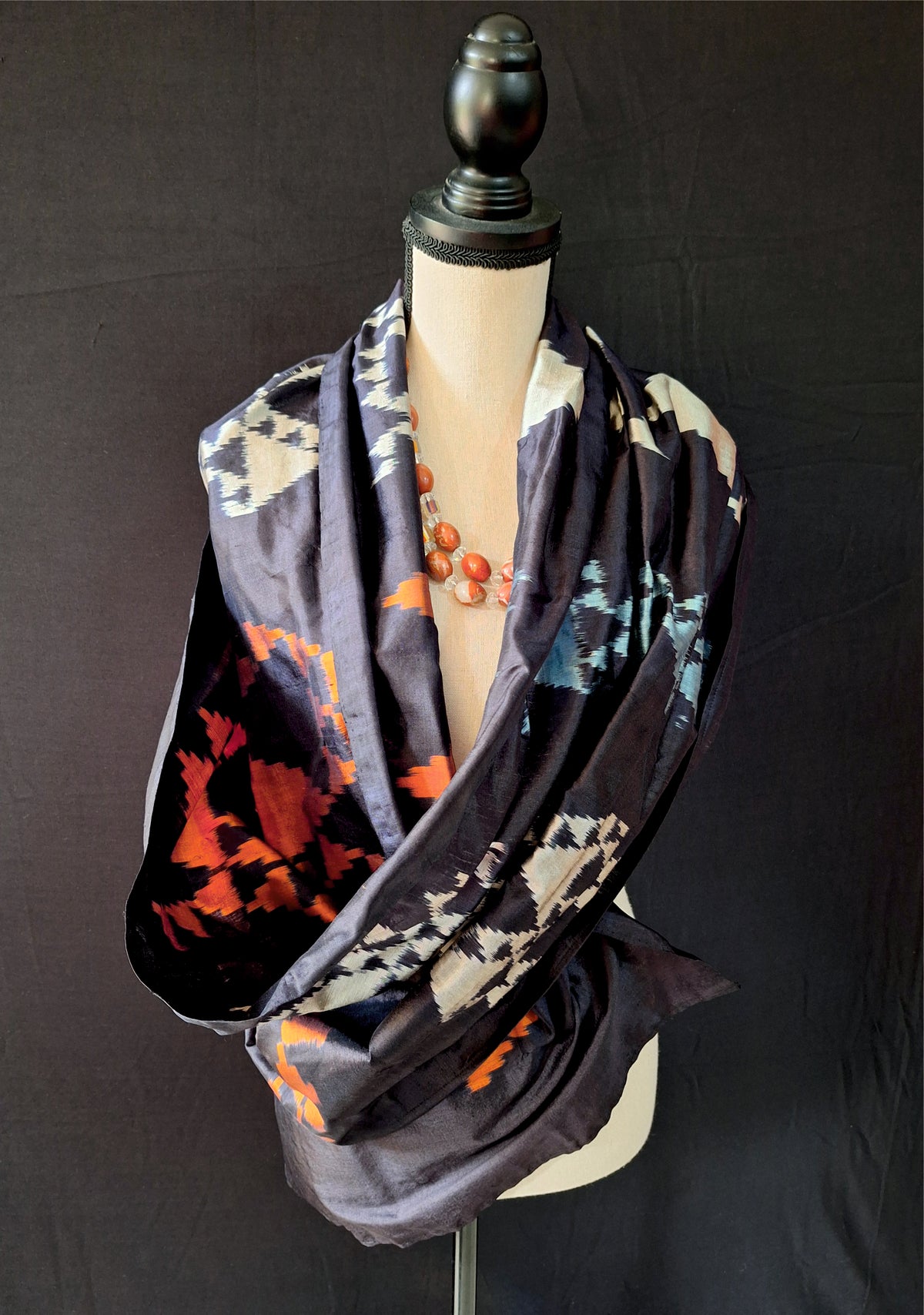 Handwoven Ikat Silk Stole